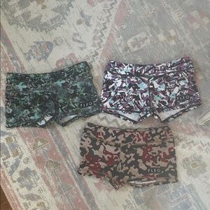 Fleo Women's Camouflage Shorts Trio